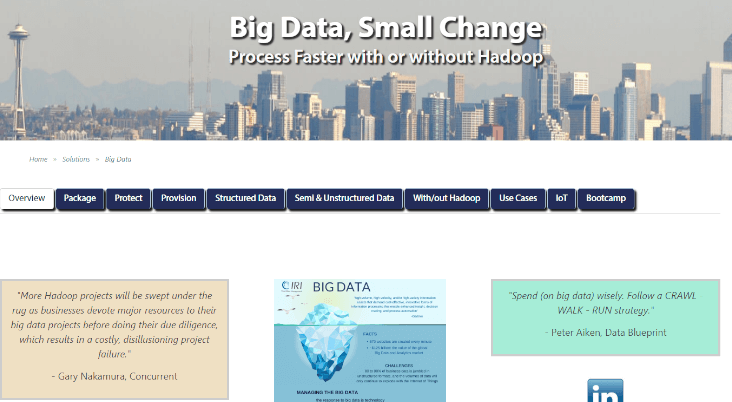 IRI Big Data Landing Page